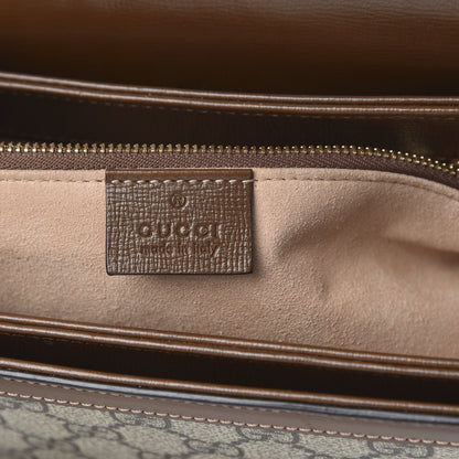 Gucci GG Supreme Monogram Horsebit 1955 Shoulder Bag Beige Brown Sugar 6 of 12