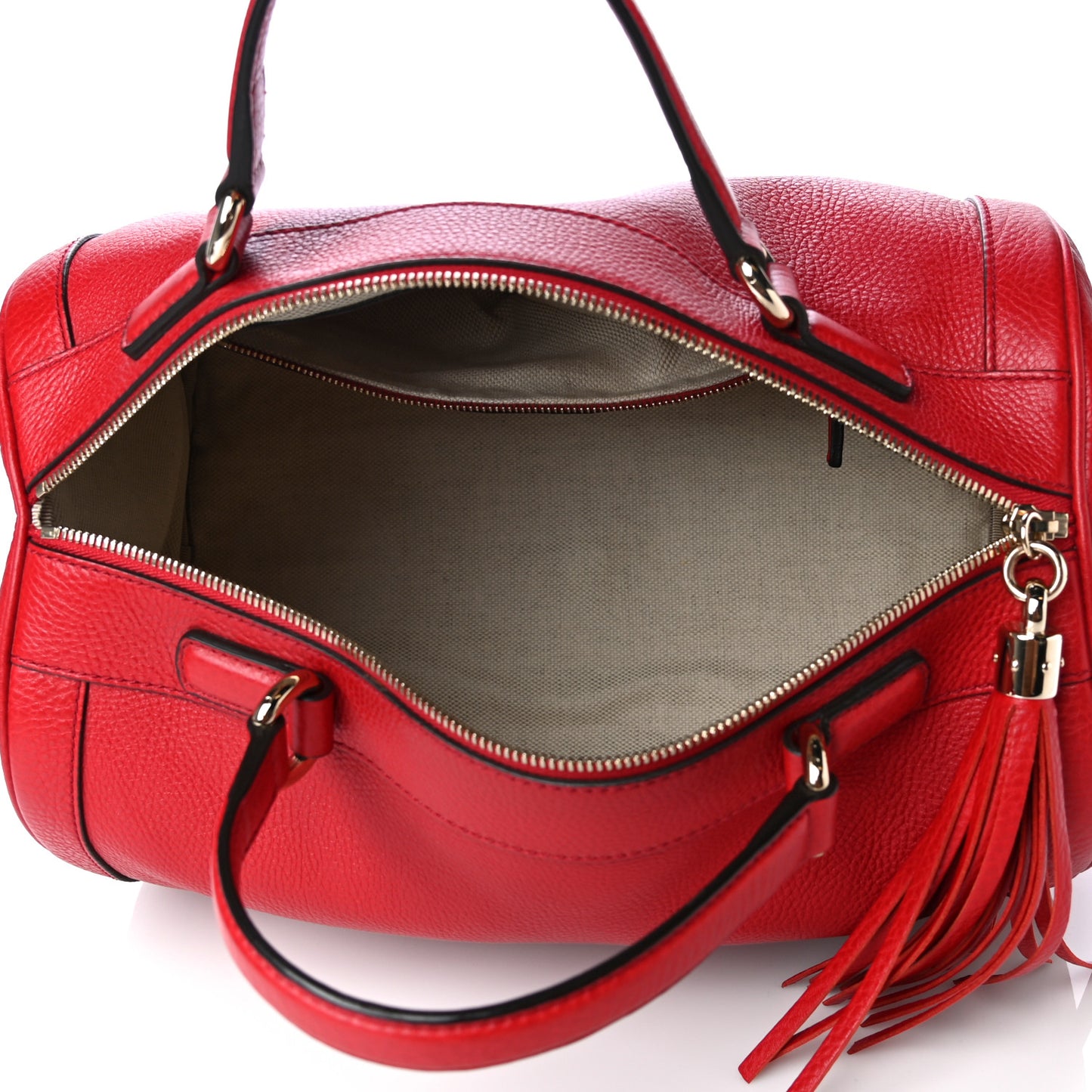 Pebbled Calfskin Medium Soho Boston Red