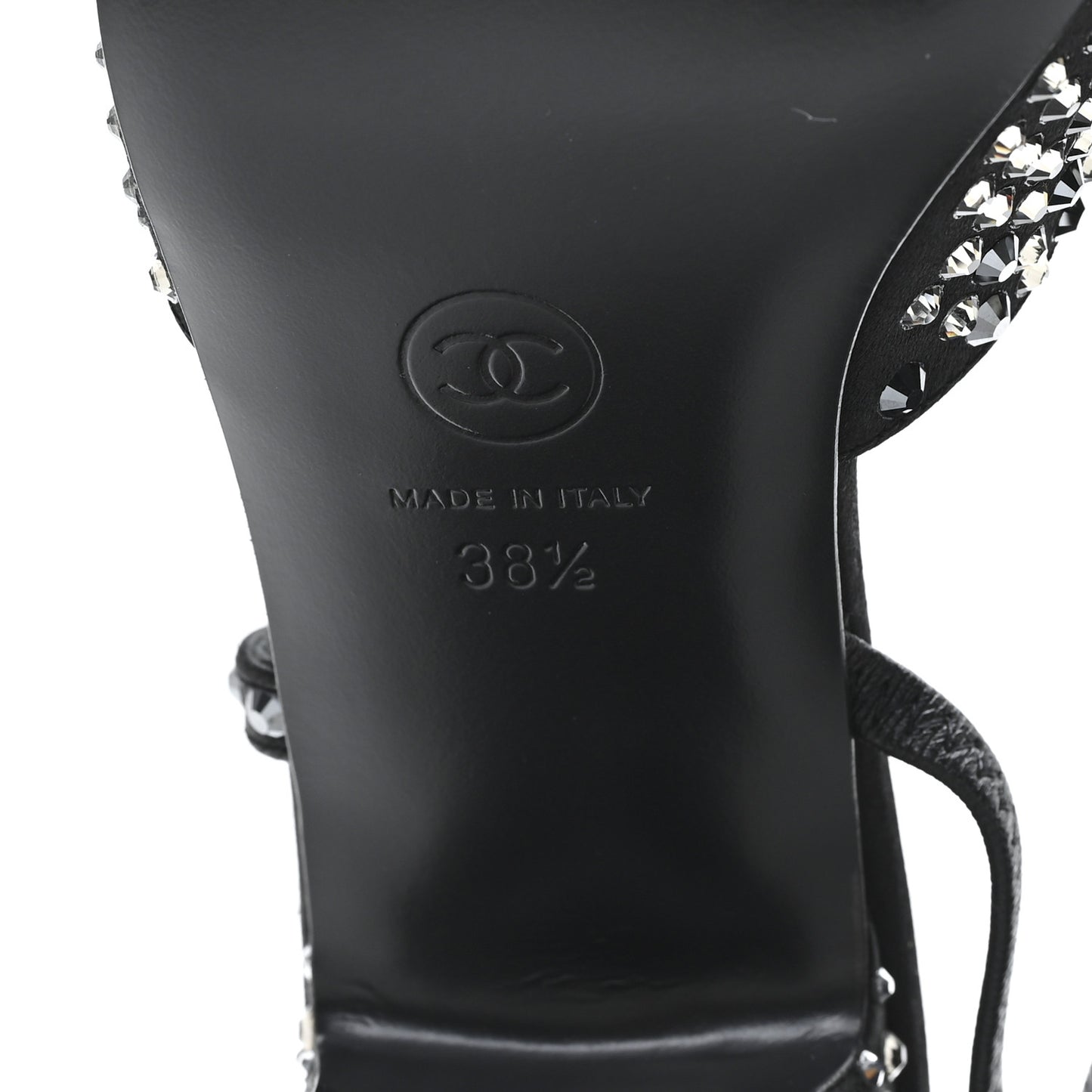 Strass Cap Toe CC Slingback Pumps 38.5 Black