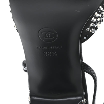 Chanel Strass Cap Toe CC Slingback Pumps 38.5 Black 7 of 10