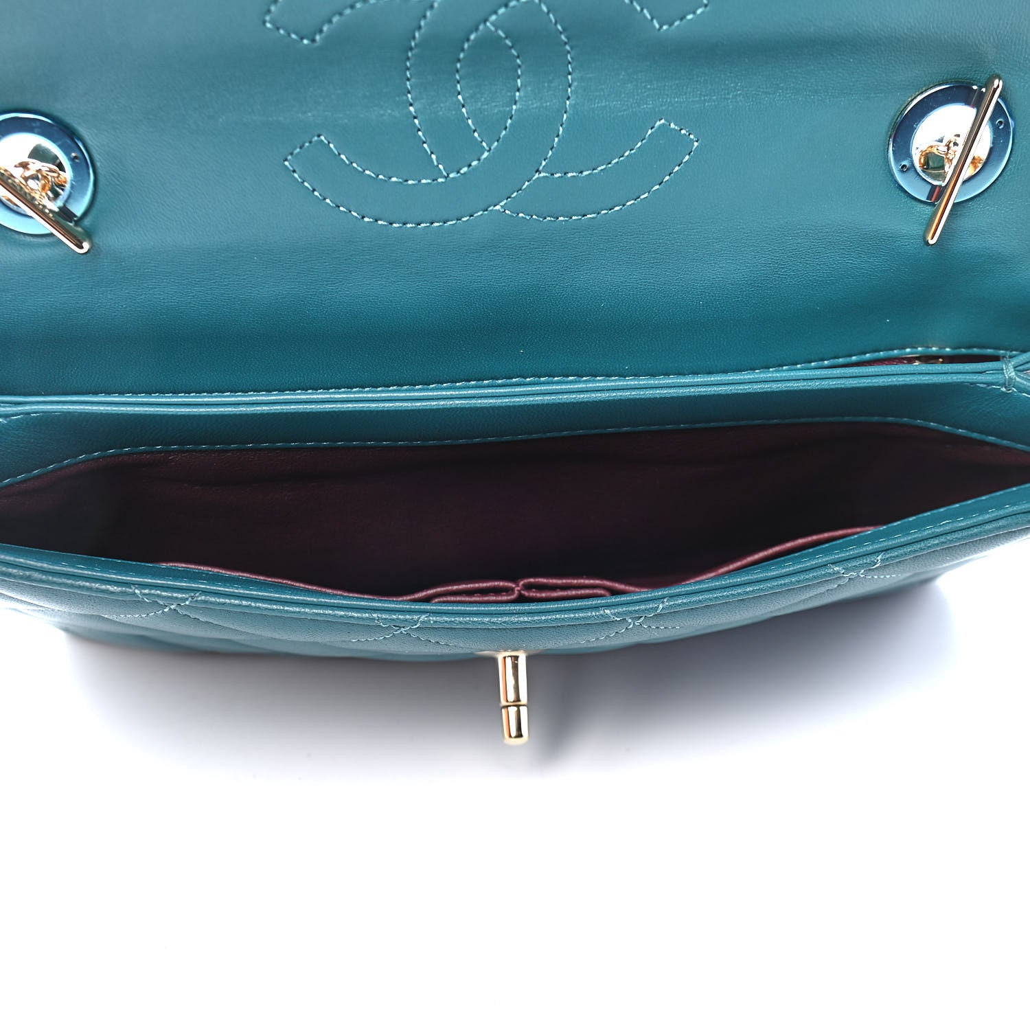 Chanel Lambskin Quilted Medium Trendy CC Flap Dark Green 5 of 11