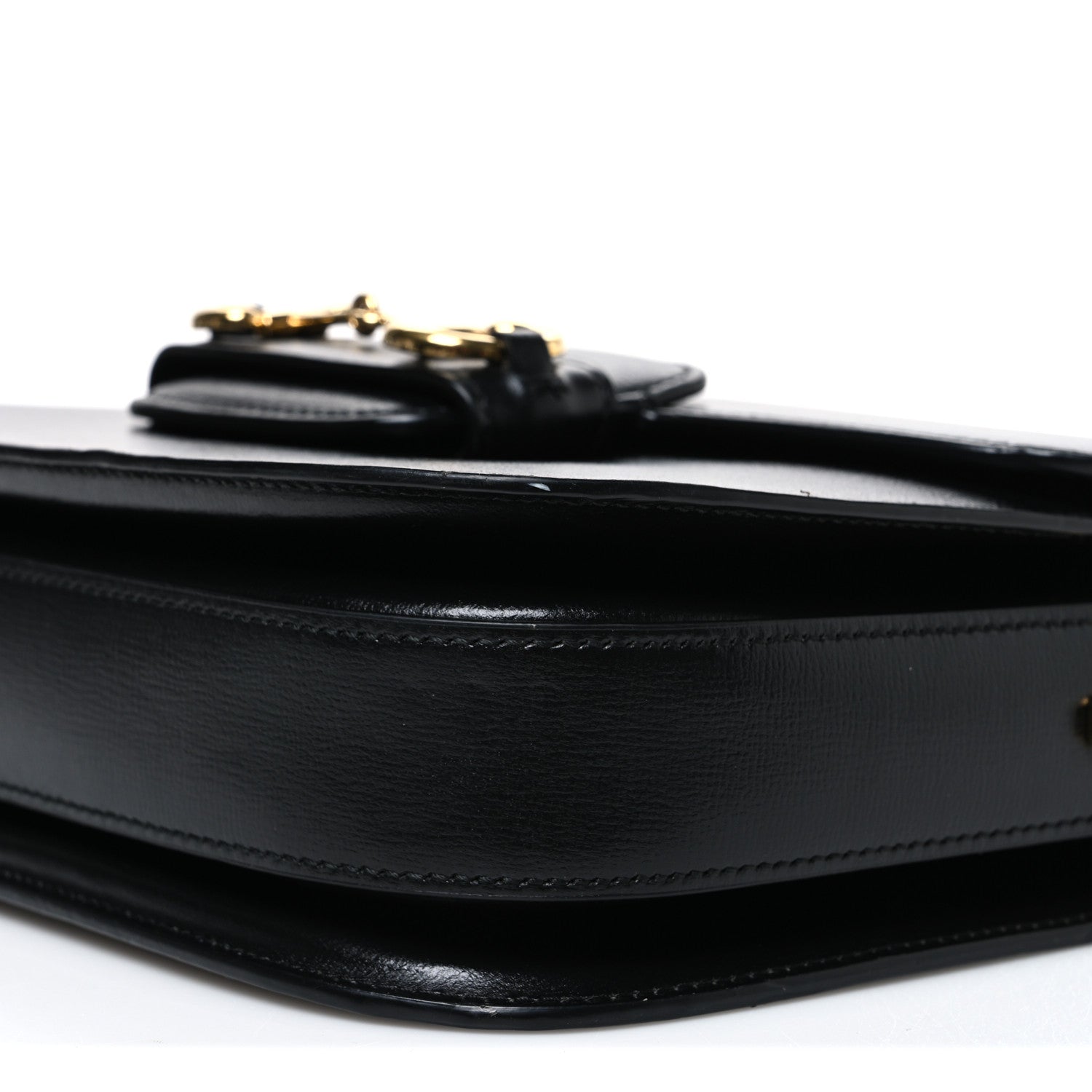 Gucci Azalea Calfskin Horsebit 1955 Shoulder Bag Black Black 10 of 11