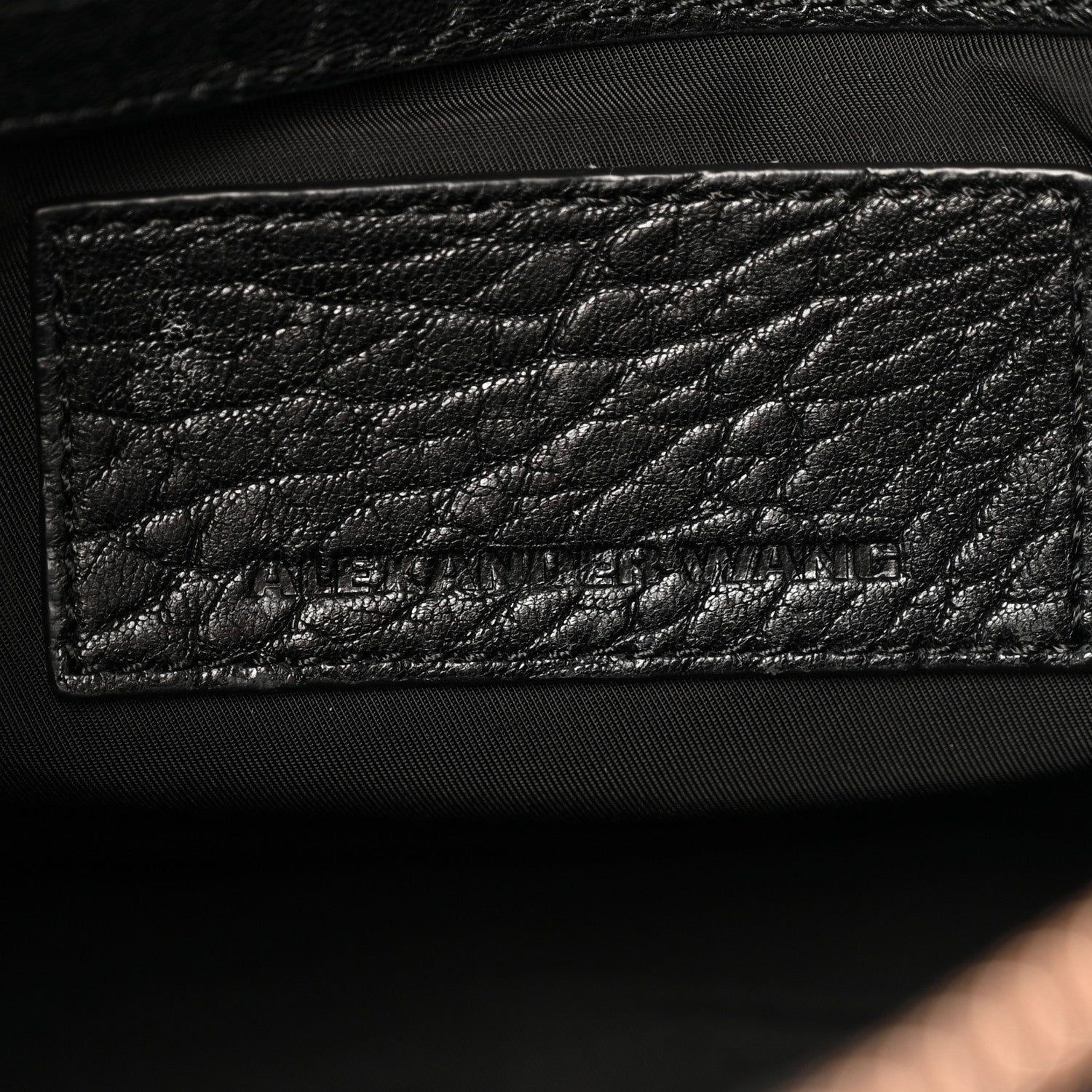 Alexander Wang Pebbled Lambskin Rockie Black Rose Gold Hardware