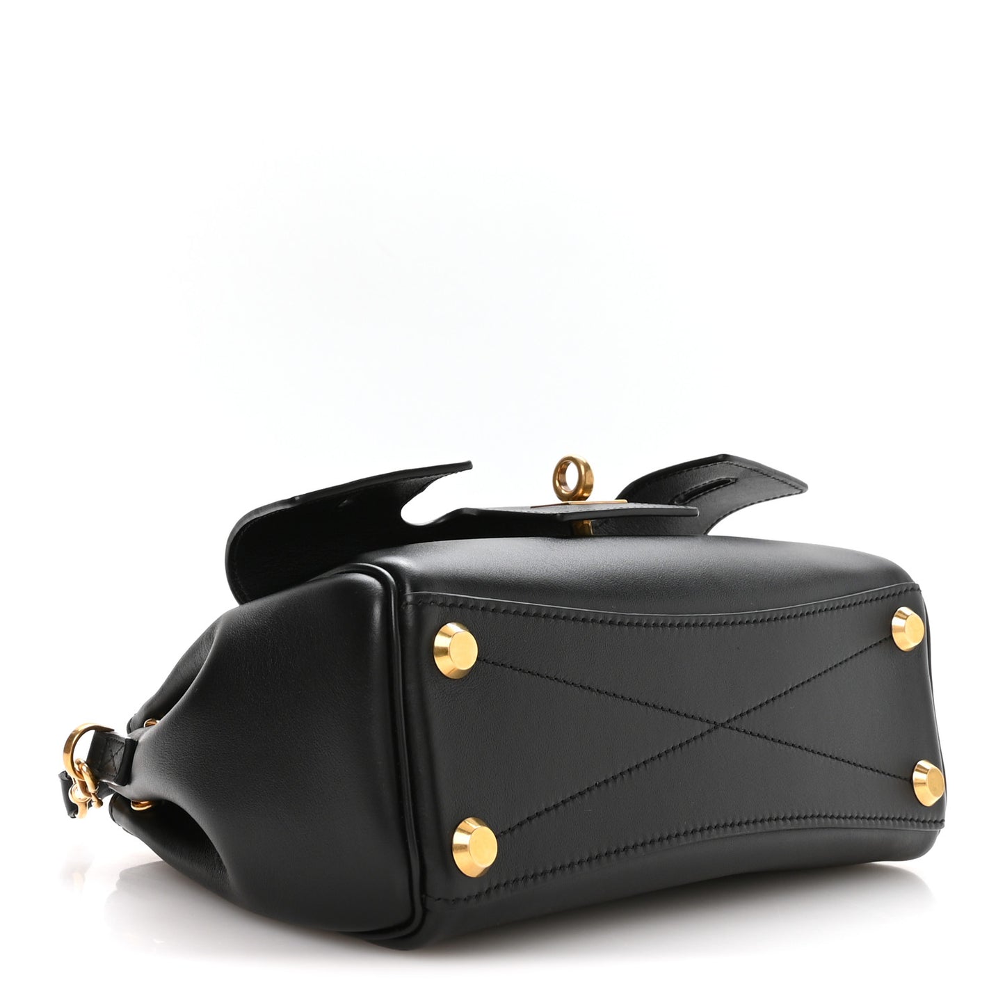Smooth Calfskin Mini Bel Air Carry All Bag Black