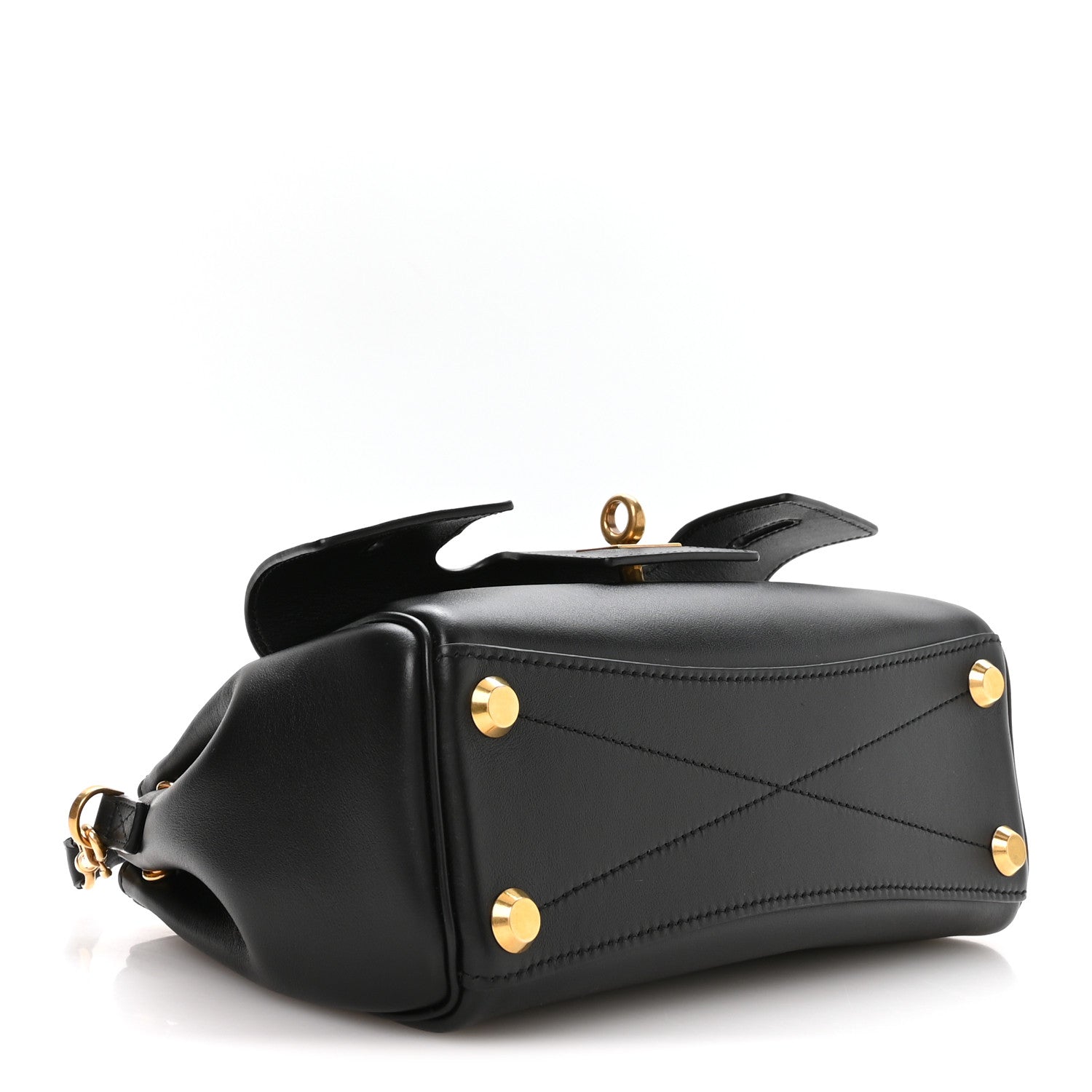 Balenciaga Smooth Calfskin Mini Bel Air Carry All Bag Black 4 of 9