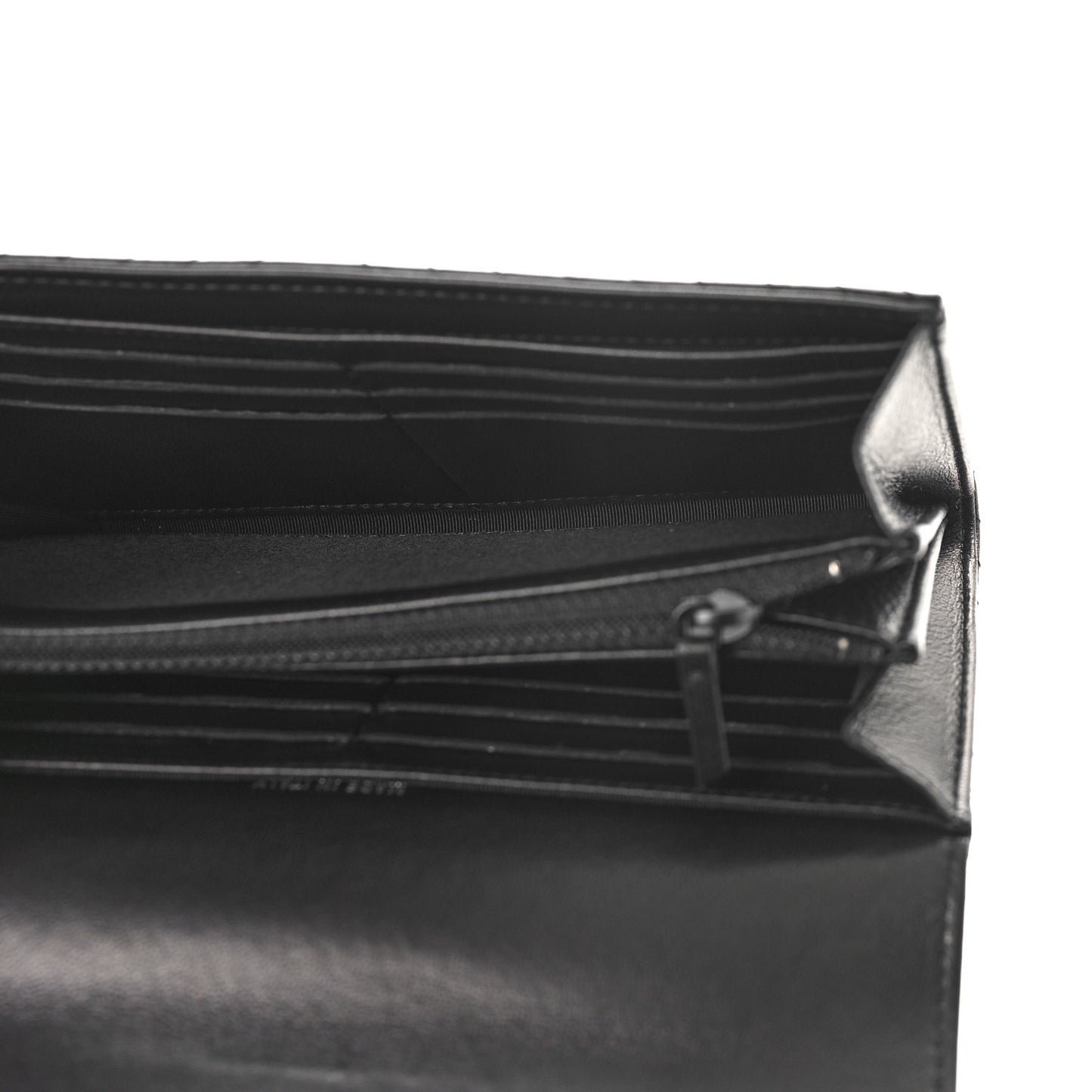 Aged Calfskin Quilted Large Reissue Gusset Flap Wallet So Black