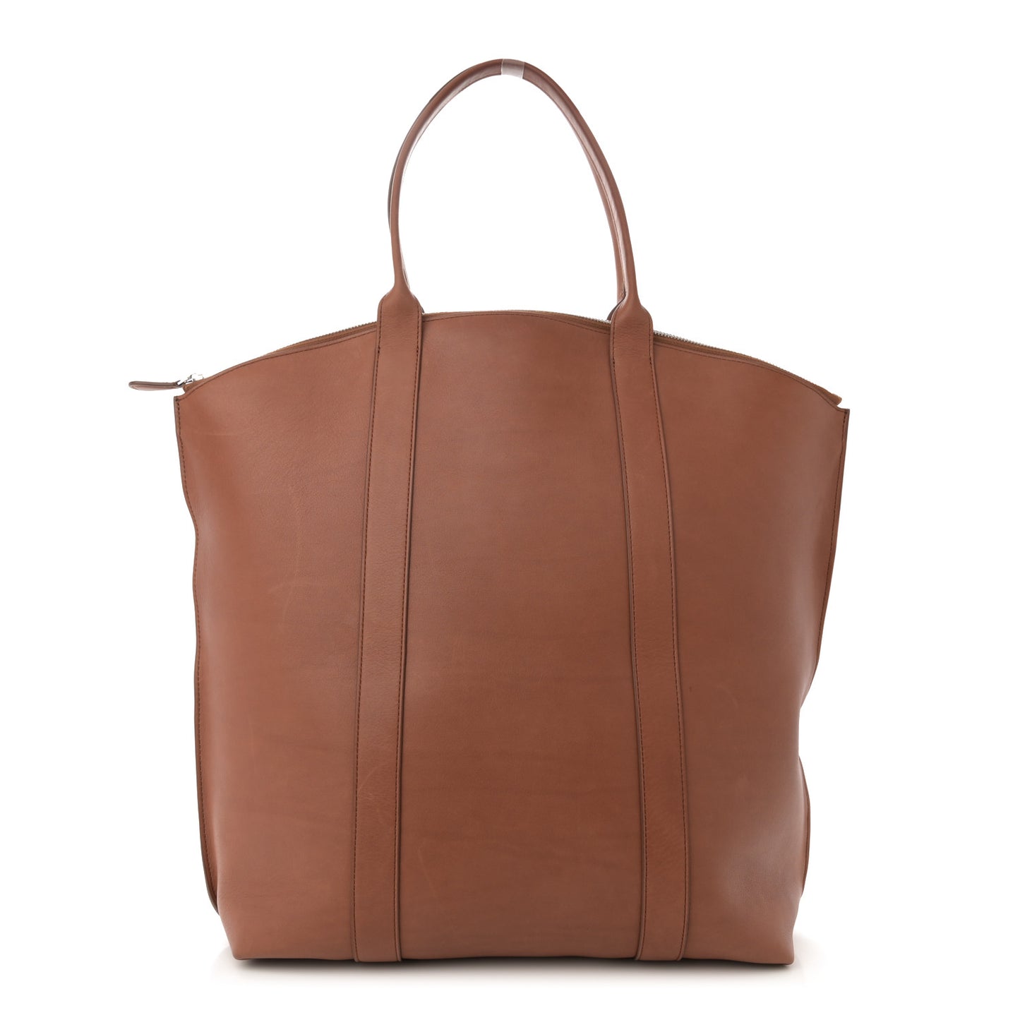 Polished Saddle Calfskin Dante Tote Dark Cuir