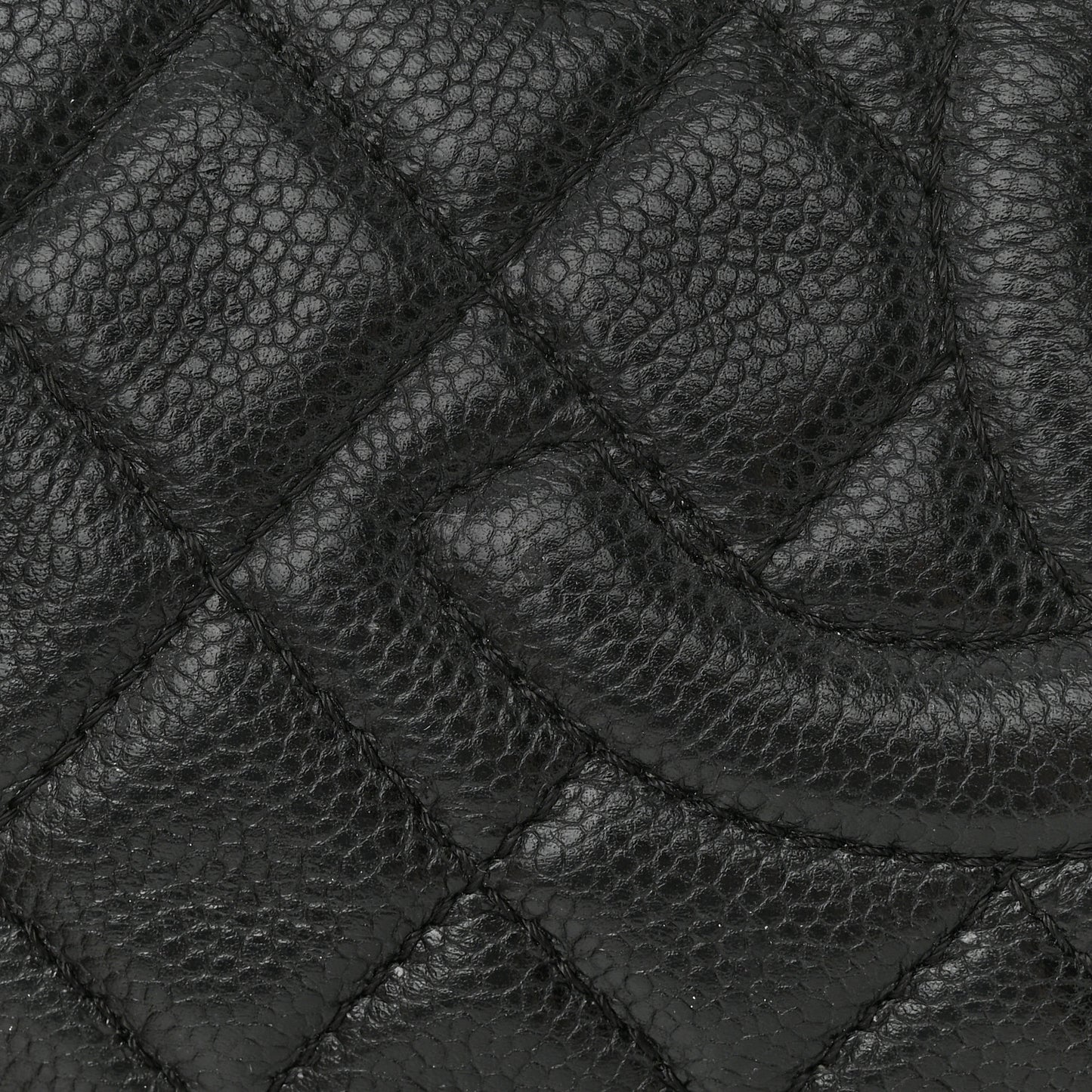 Soft Caviar Quilted CC Timeless Tote Black