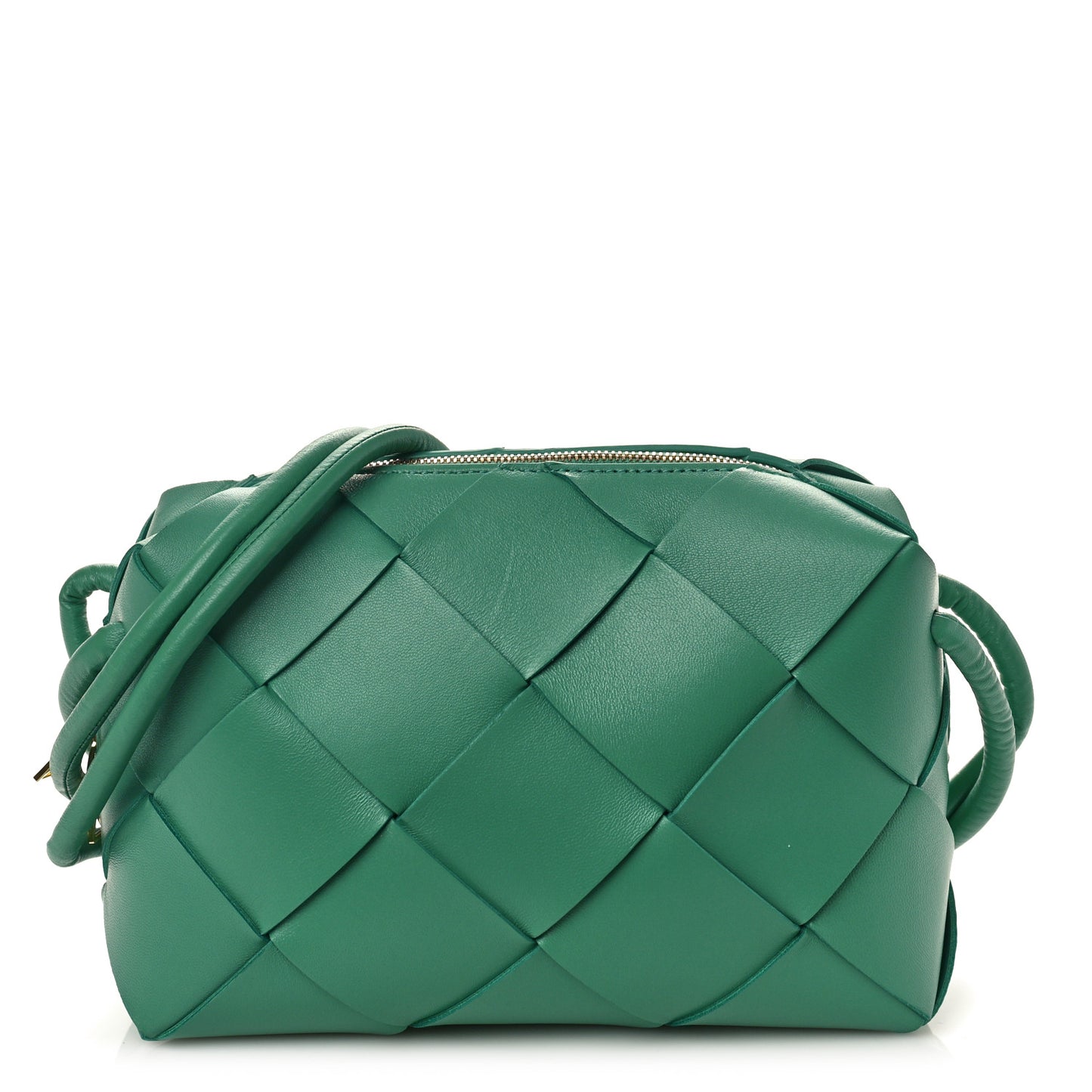Lambskin Maxi Intreccio Small Cassette Camera Bag Mermaid