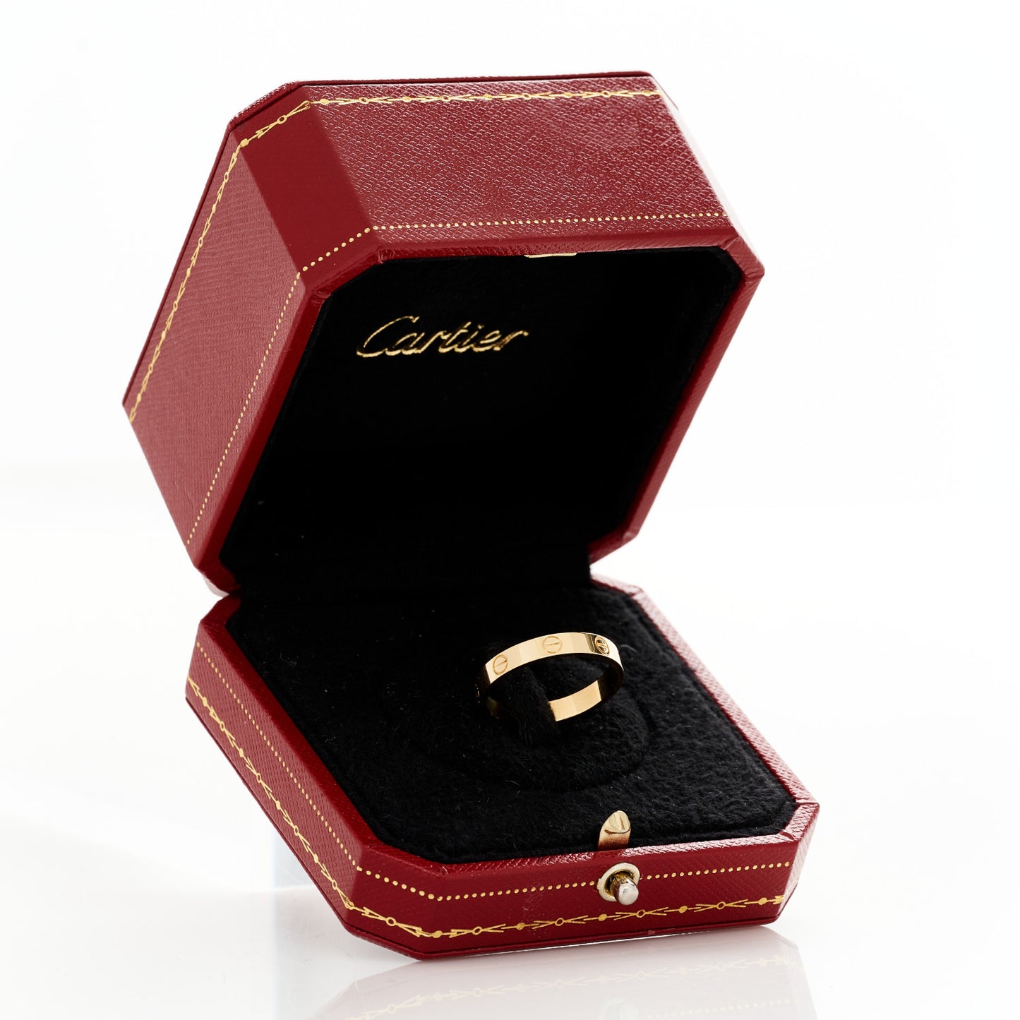 18K Yellow Gold 3.5mm LOVE Wedding Band Ring 60 9