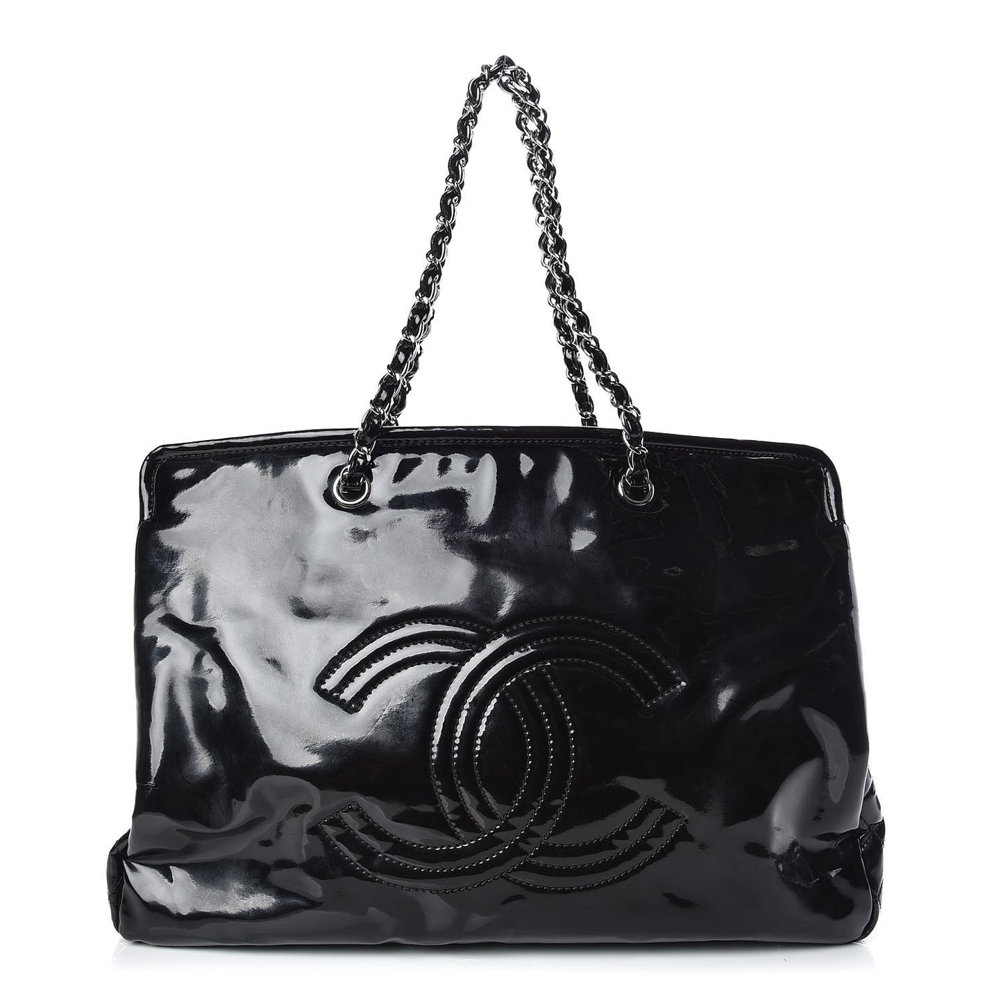 Vinyl Large Lipstick Tote Black