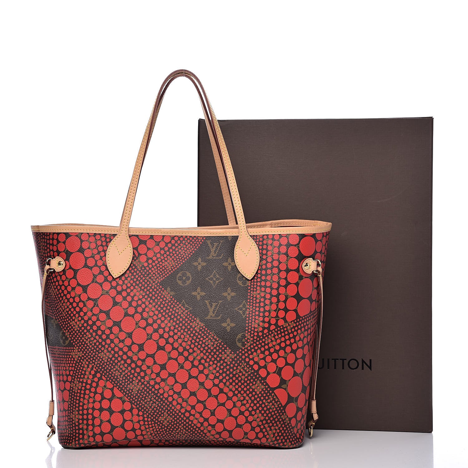Louis Vuitton Monogram Kusama Waves Neverfull MM Red 11 of 11