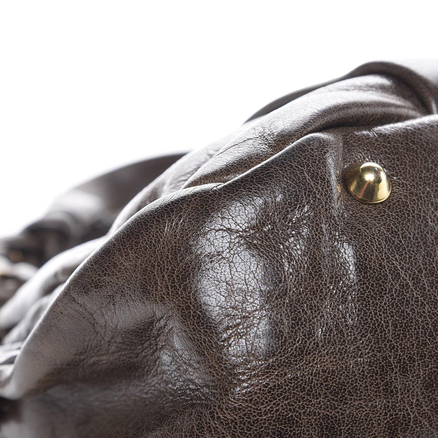 Lambskin Heloise Satchel Brown
