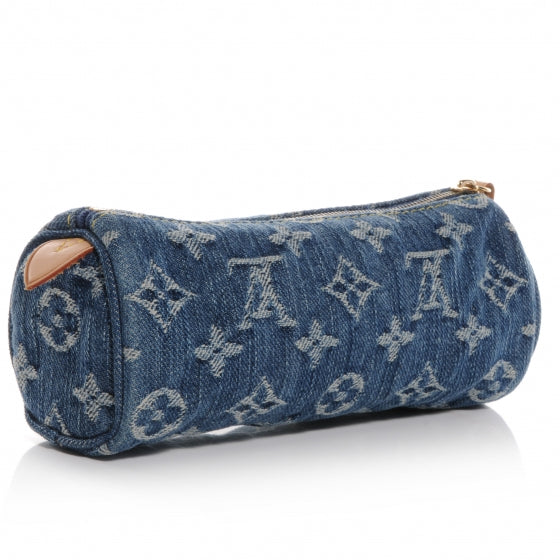Louis Vuitton Denim Speedy GM Pochette Case 3 of 8
