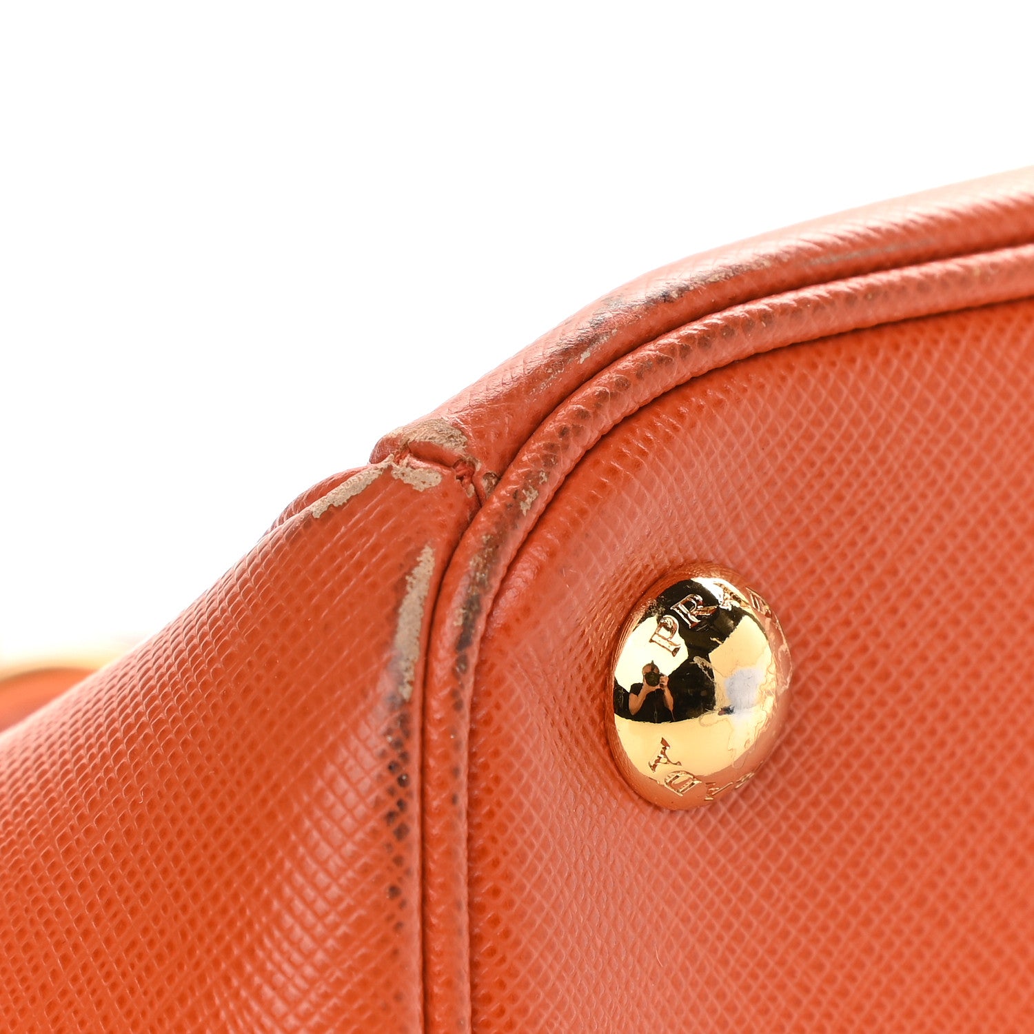 Prada Saffiano Large Galleria Double Zip Tote Papaya 11 of 14