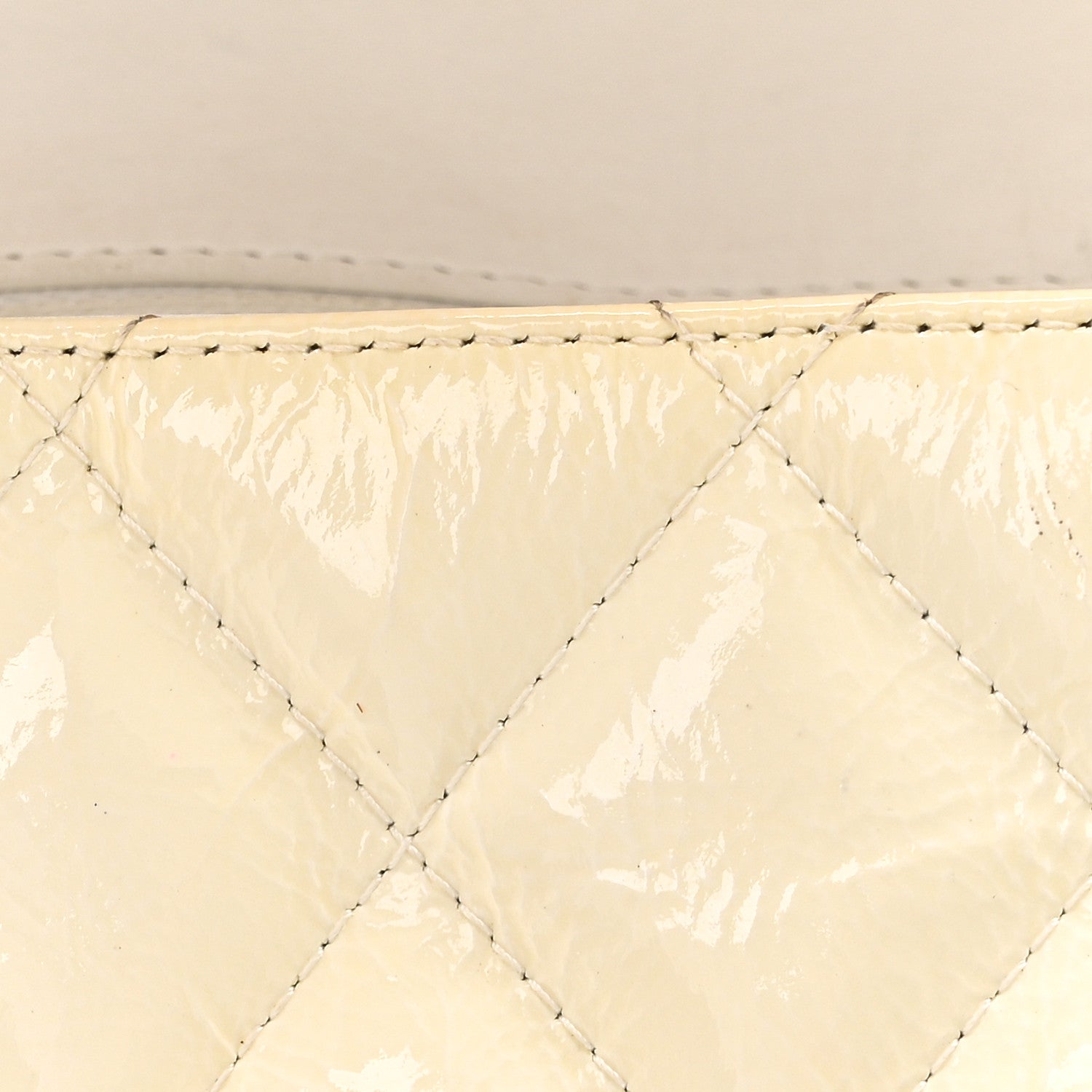 Chanel Distressed Patent Jumbo Single Flap White 11 of 14