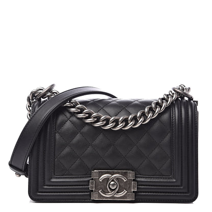 Chanel Lambskin Quilted Small Boy Flap Black 1 of 13