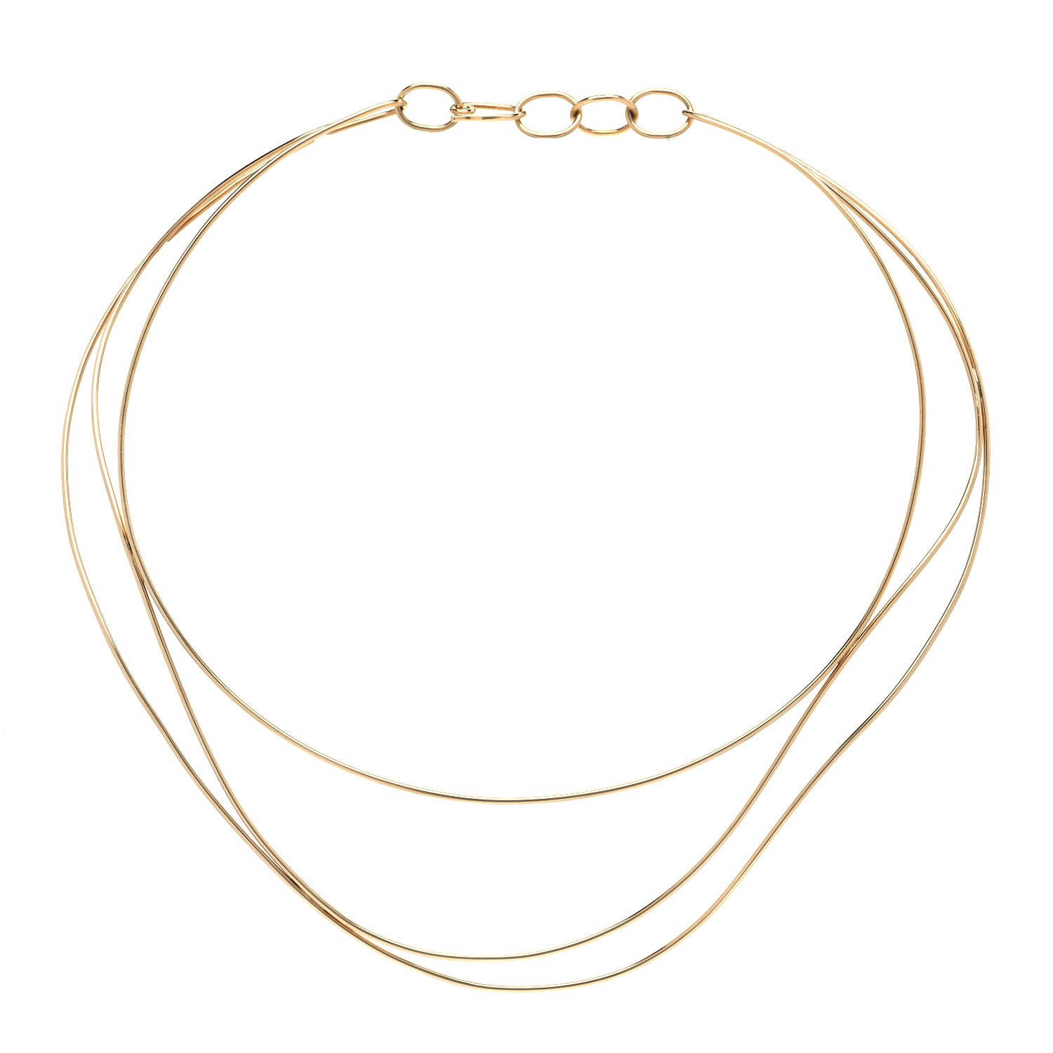 Tiffany 18K Yellow Gold Elsa Peretti Wave Necklace 3 of 4