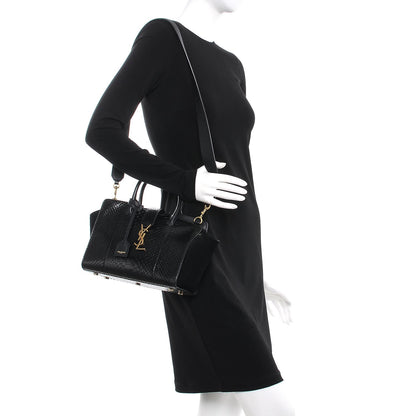 Saint Laurent Python Suede Baby Monogram Downtown Cabas Black 2 of 8