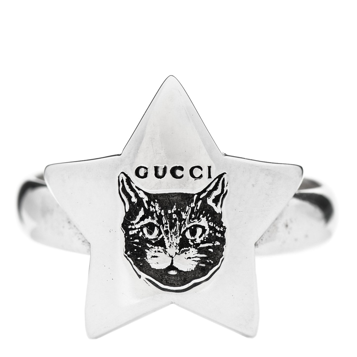 Sterling Silver Blind for Love Star Cat Ring 48 4.5