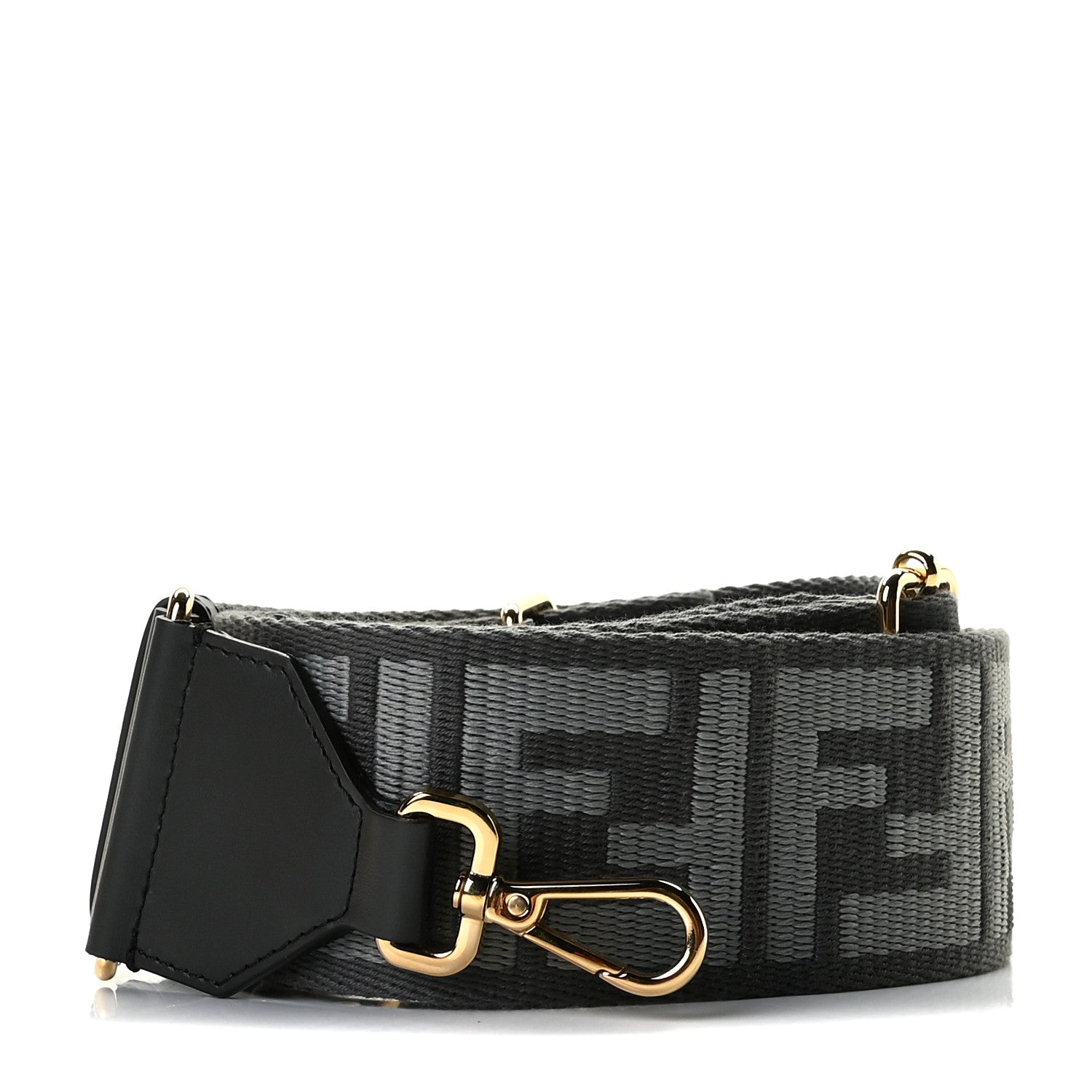 Fendi Ribbon Vitello King FF 1974 Adjustable Strap You Ghiaia Grigio Dark Asphalt 1 of 5
