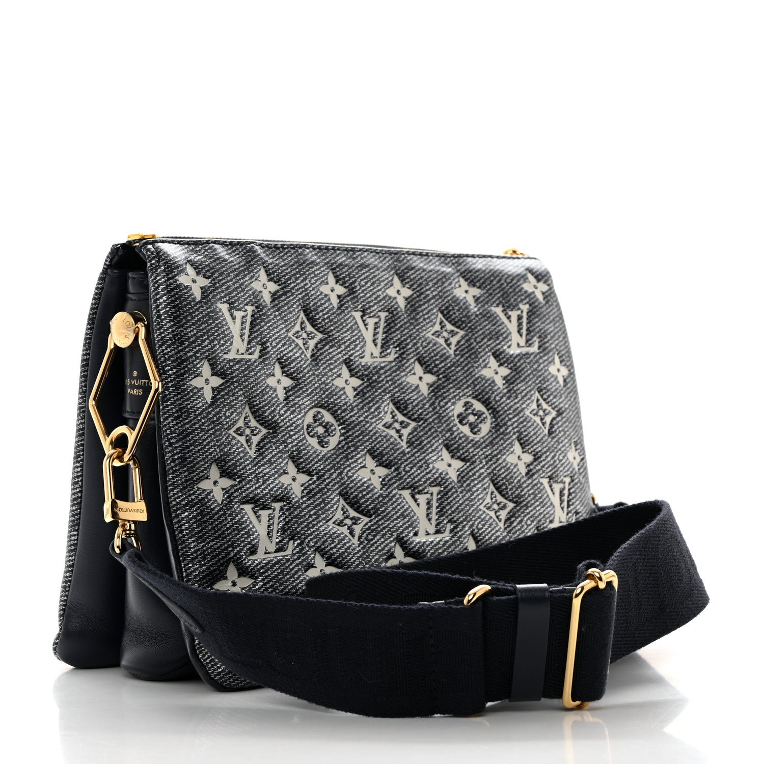 Louis Vuitton Lambskin Printed Monoglam Coussin PM Blue 2 of 9