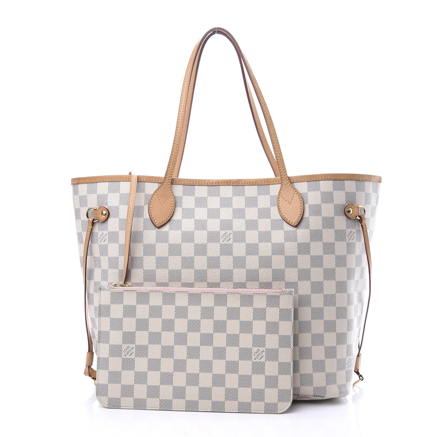 Damier Azur Neo Neverfull MM Rose Ballerine