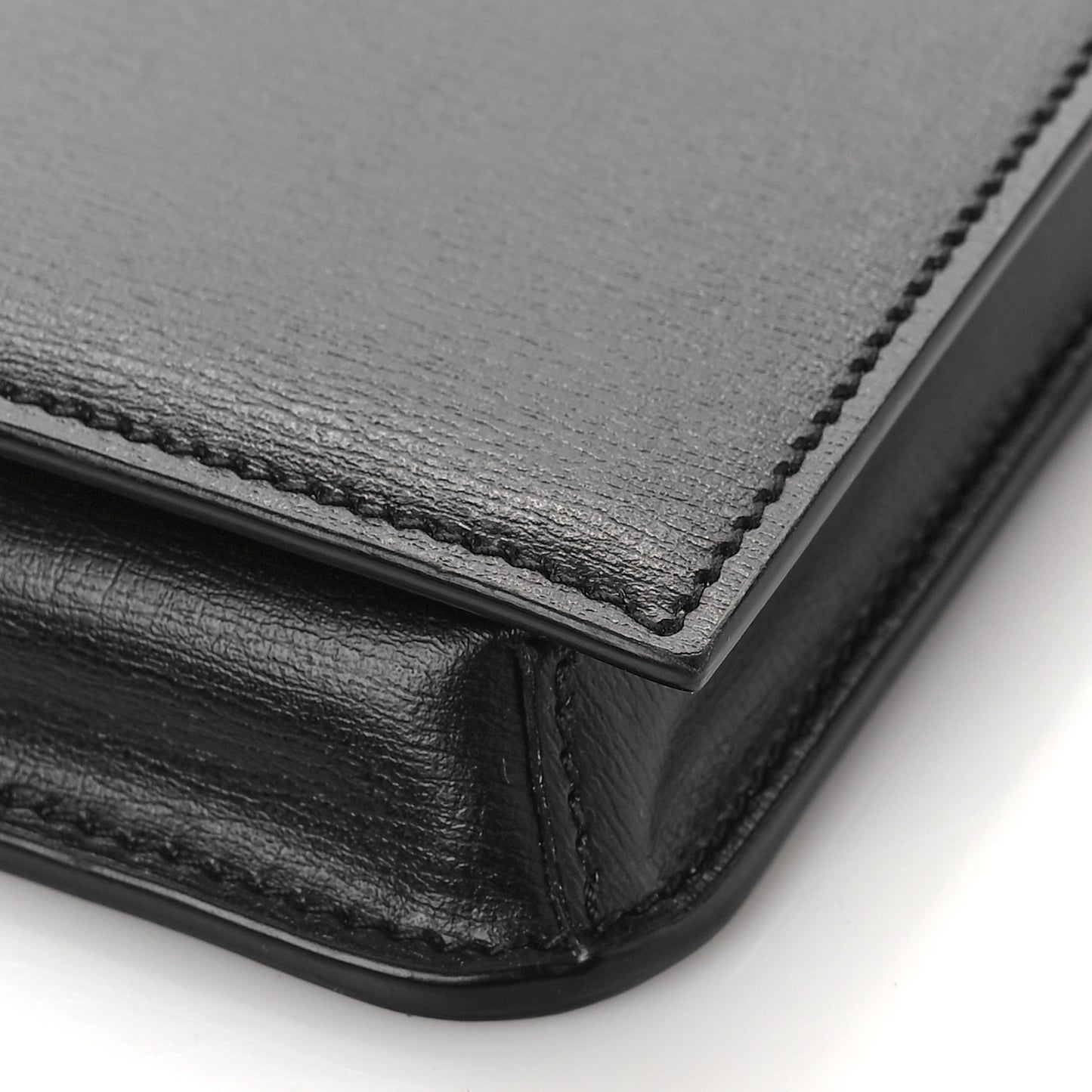 Smooth Calfskin Monogram Phone Holder Crossbody Black