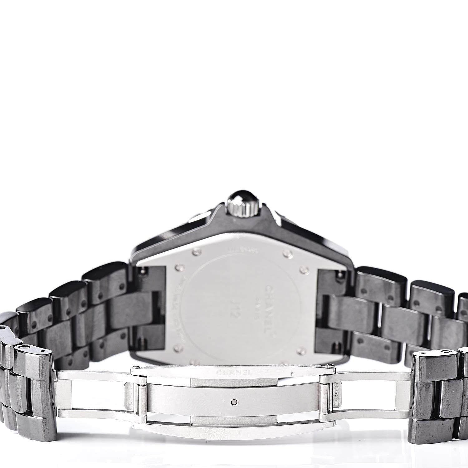 Chanel Stainless Steel Ceramic Emerald 38mm J12 Automatic Watch Black 5 of 7