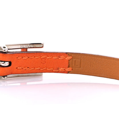 Hermes Chamonix Hapi 3MM Triple Tour Wrap Bracelet S Orange 7 of 8