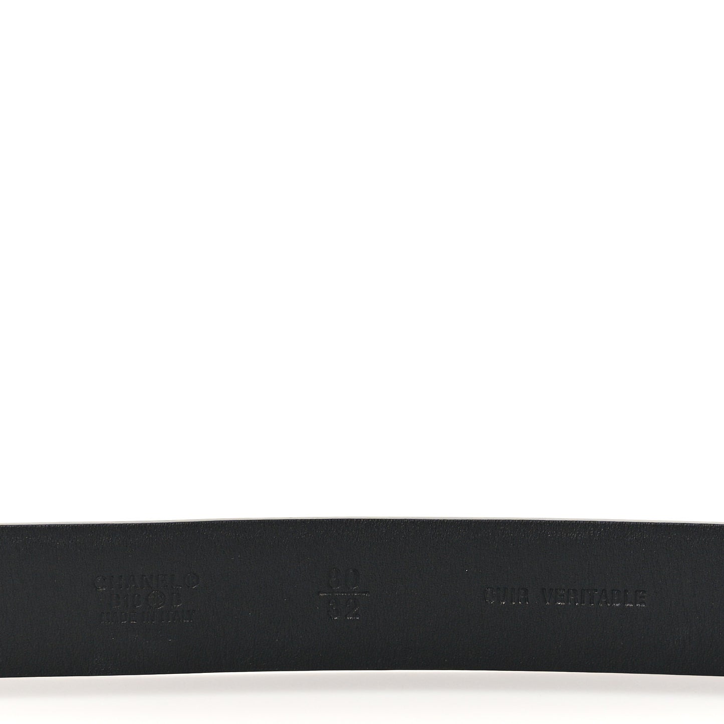 Calfskin Logo Belt 80 32 Black