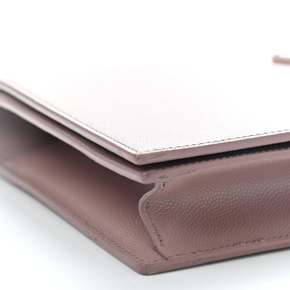 Saint Laurent Grain De Poudre Classic Kate Monogram Clutch Pale Pink 8 of 11