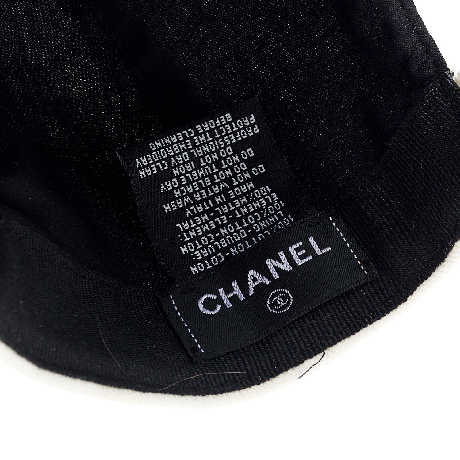 Chanel Cotton Sequin CC Cap Hat Ivory 7 of 8