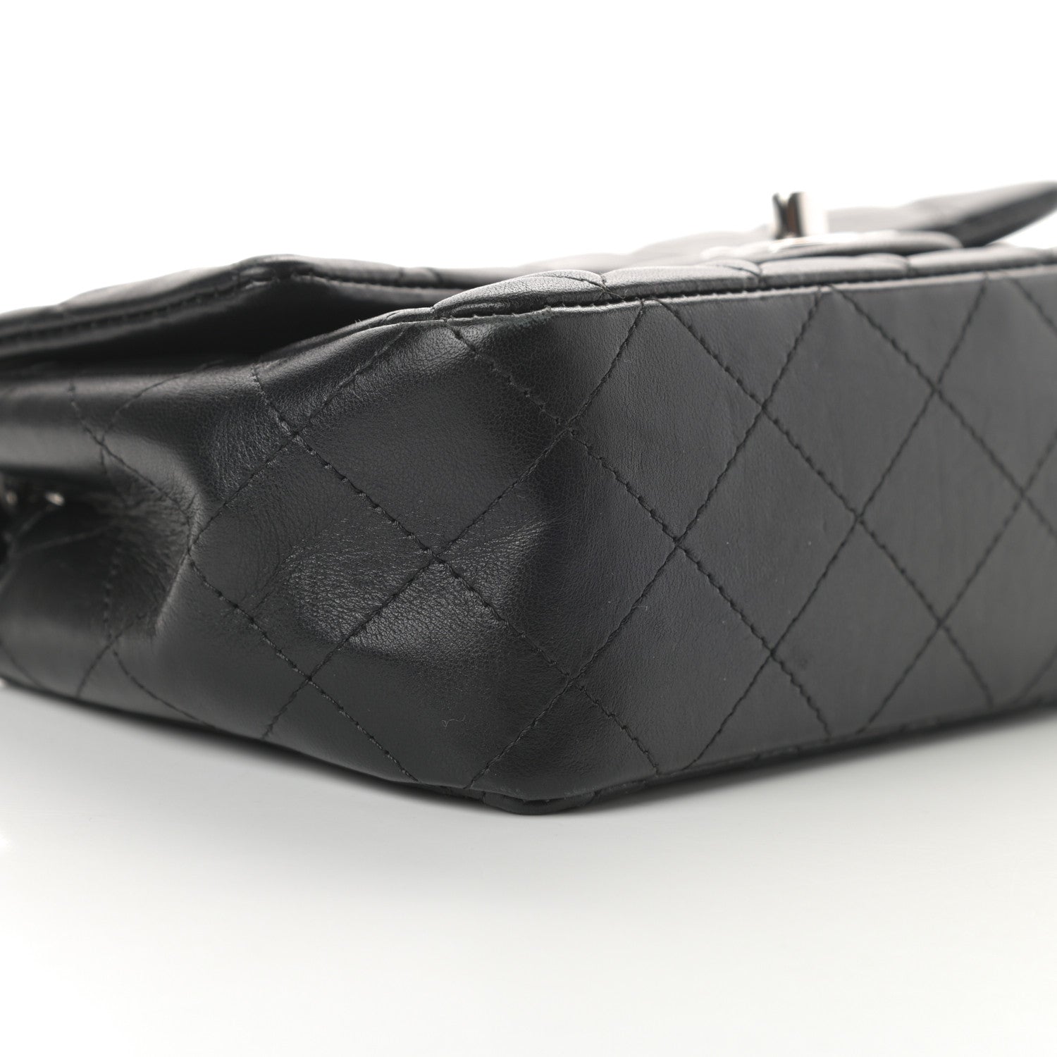 Chanel Lambskin Quilted Mini Rectangular Flap Black 9 of 14