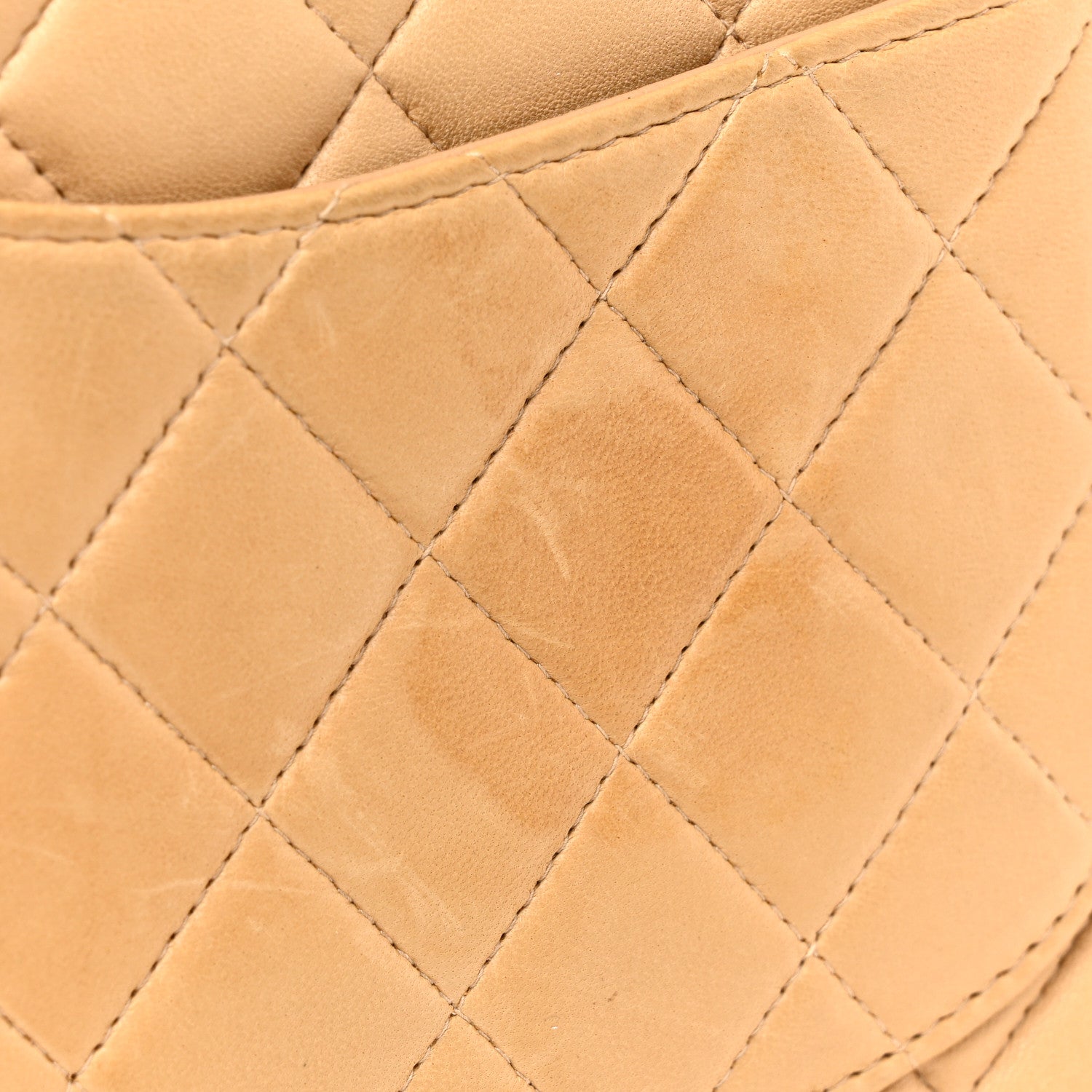 Chanel Lambskin Quilted Medium Double Flap Beige 14 of 16