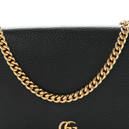 Gucci Calfskin Mini GG Marmont Chain Wallet Black 7 of 10