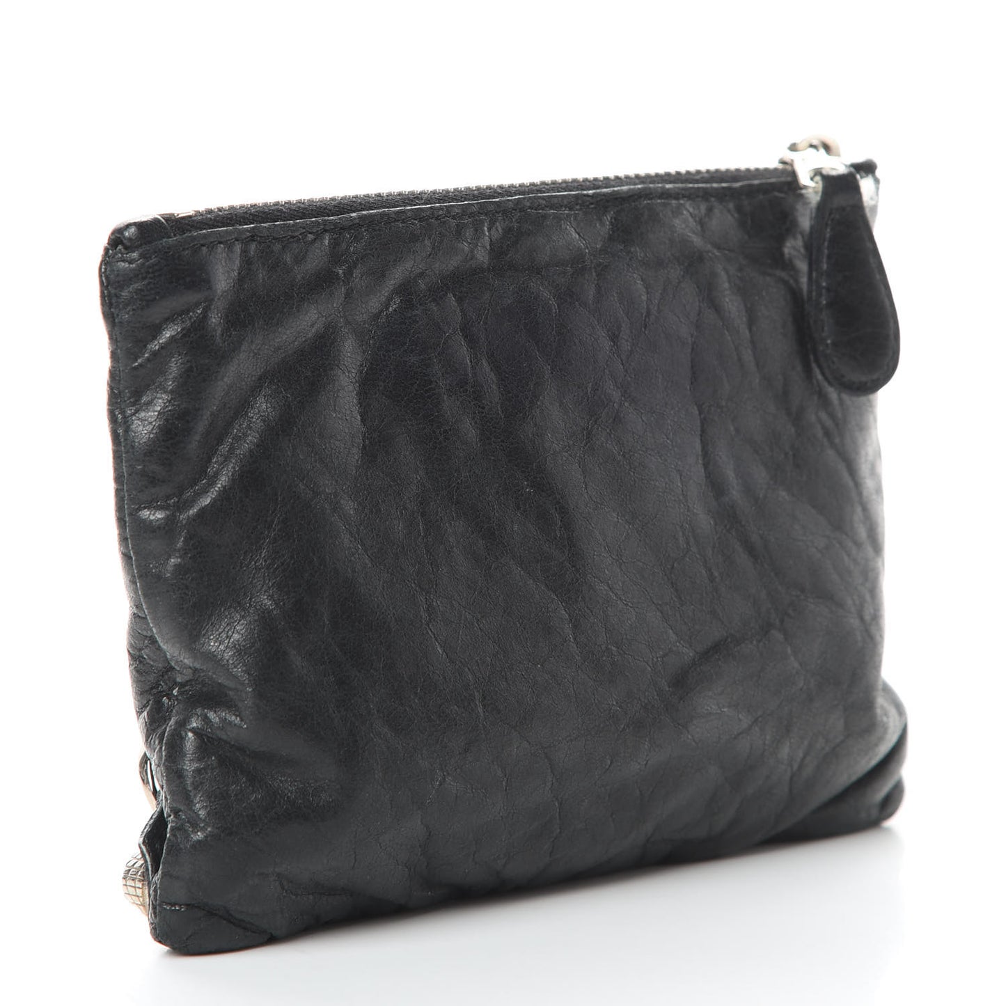 Agneau Giant 12 Silver Hardware M Porte-Monnaie Coin Purse Black