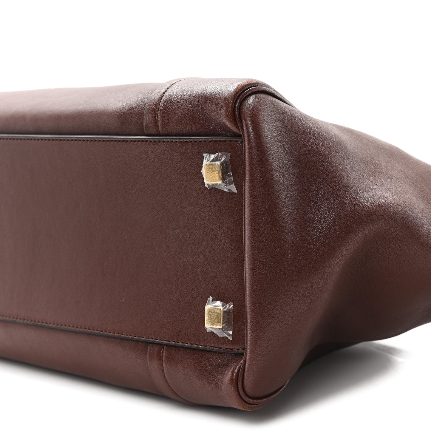 Supple Shiny Lambskin Medium New Luggage Brick