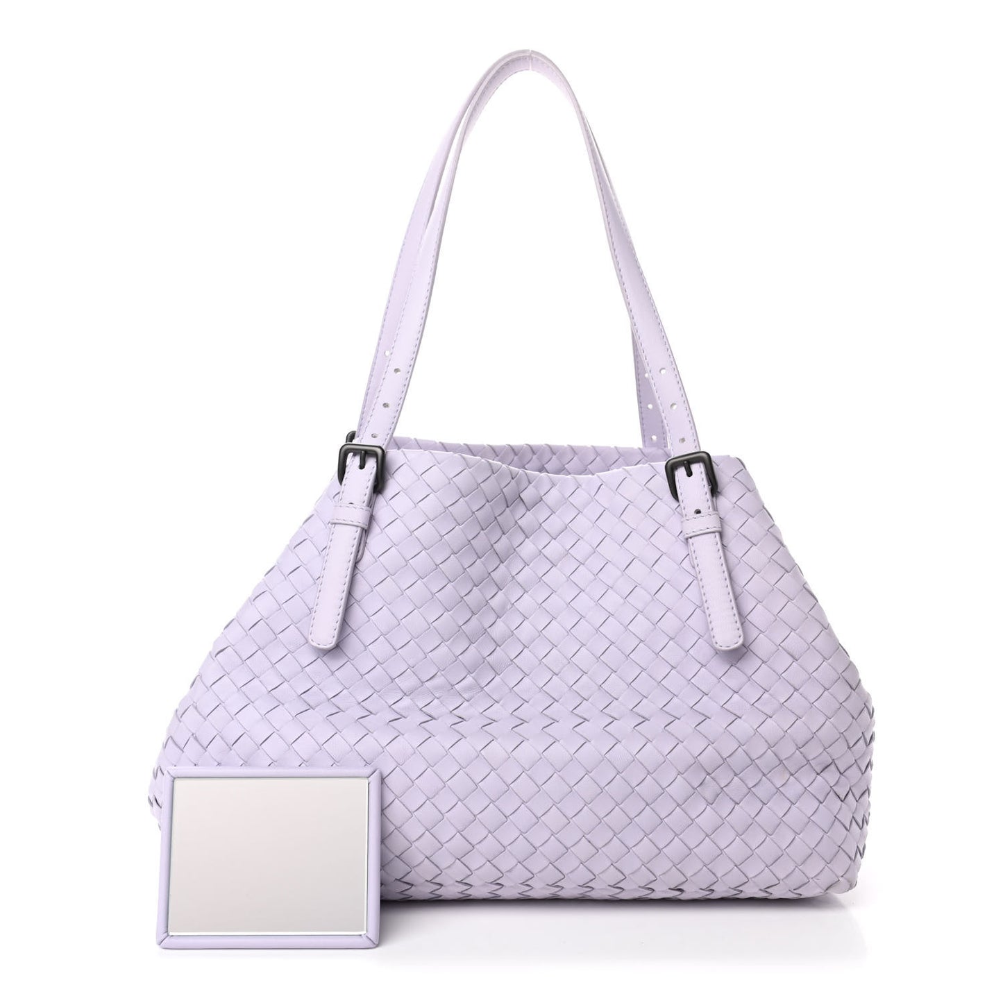 Nappa Intrecciato Medium Seamless Tote Oyster Lilac