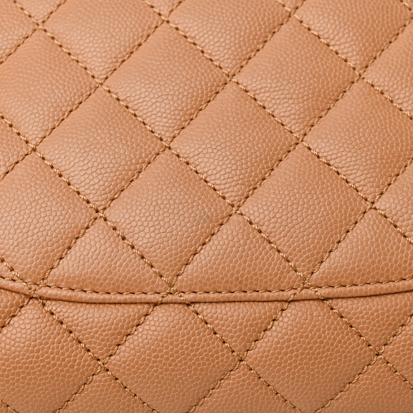 Caviar Quilted Small Coco Chain Handle Flap Brown