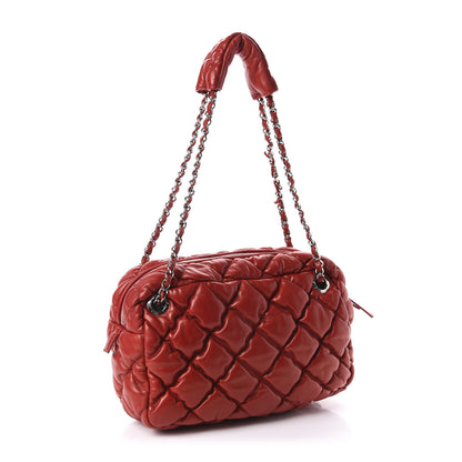 Chanel Lambskin Bubble Quilt Camera Case Red 3 of 10