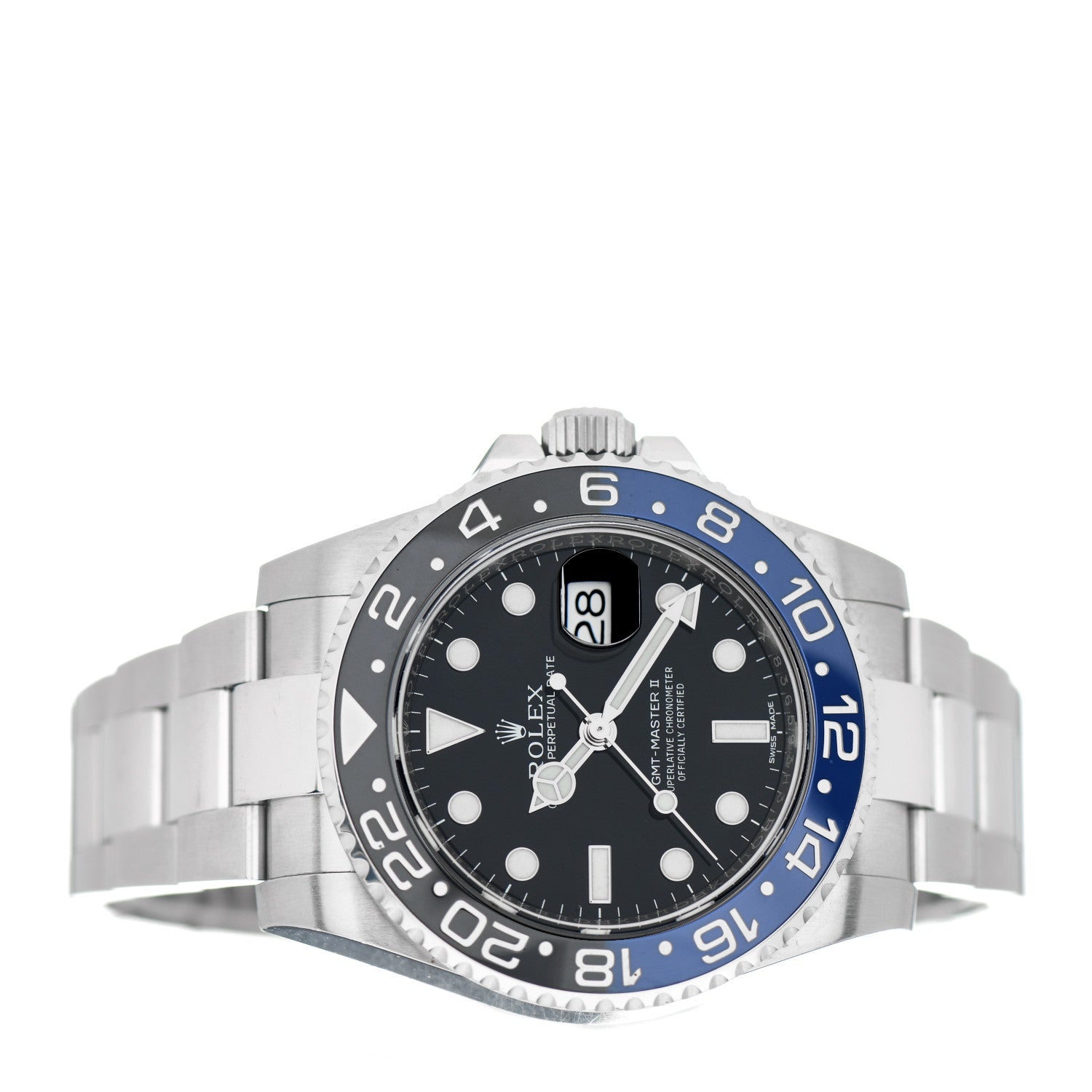 Rolex Stainless Steel 40mm Oyster Perpetual Date GMT Master II Batman Watch Black 116710BLNR 2 of 5