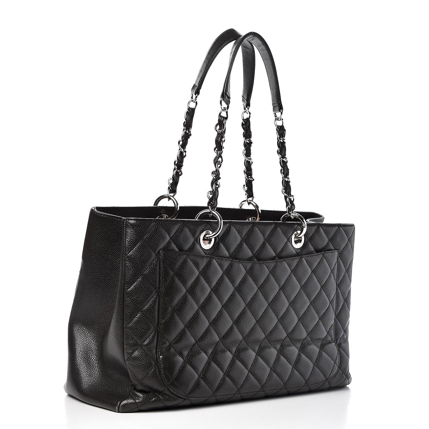 Chanel Caviar Quilted XL Grand Shopping Tote GST Dark Grey 3 of 14