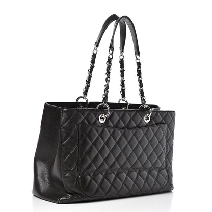 Chanel Caviar Quilted XL Grand Shopping Tote GST Dark Grey 3 of 14