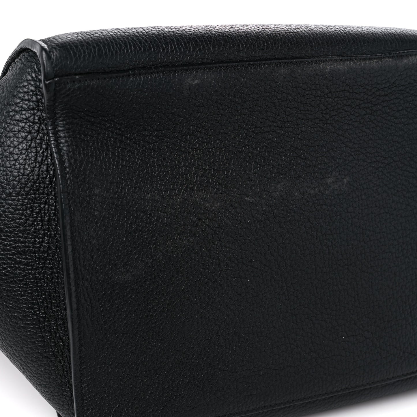Supple Grained Calfskin Small Big Bag Black