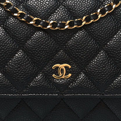 Chanel Caviar Quilted Wallet On Chain WOC Black 7 of 12
