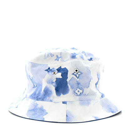 Louis Vuitton Watercolor Monogram Bucket Hat 60 Blue 3 of 7