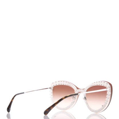 Chanel Acetate Metal Pearl Butterfly Sunglasses 4236-H Brown 4 of 6