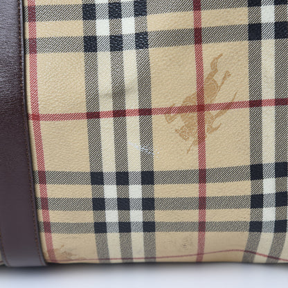 Burberry Haymarket Check Duffle Bag Brown 16 of 17