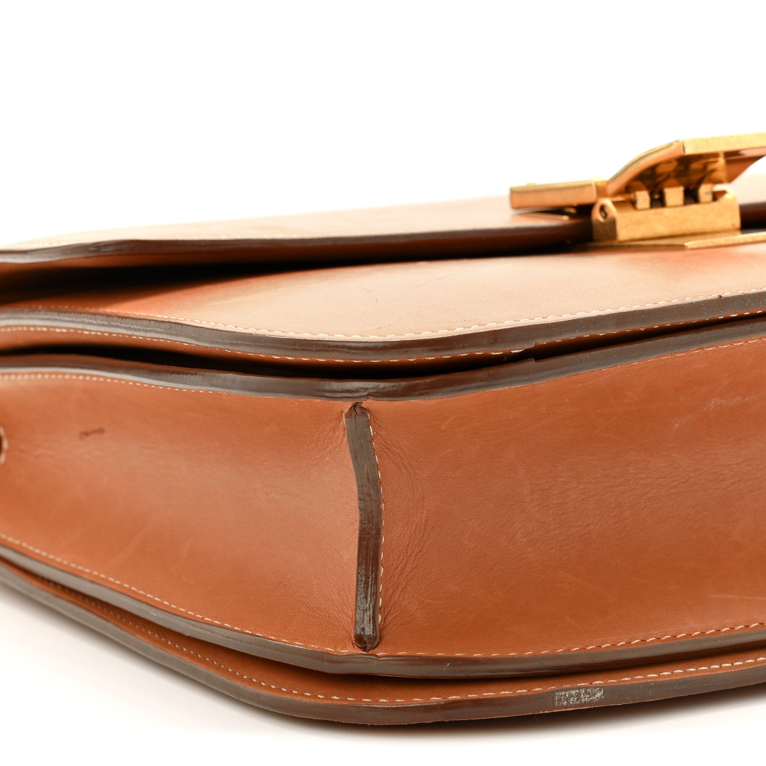 Celine Natural Calfskin Medium Classic Box Flap Bag Tan 9 of 13